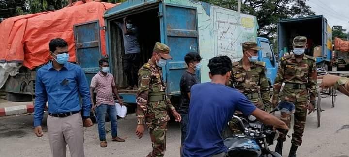 মাধবপুরে স্বাস্থ্যবিধি না মানায় ভ্রাম্যমাণ আদালতের জরিমানা