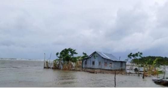 কলাপাড়ায়  জোয়ারের পানি প্রবেশ